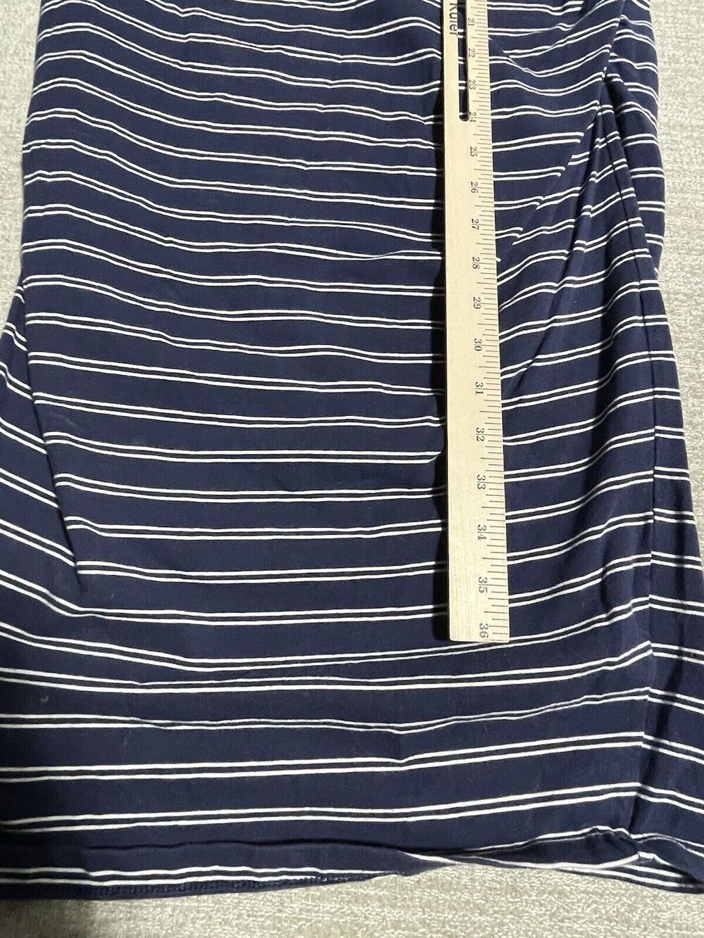 Old Navy Dress Women's Small Maternity Long Sleeve Blue Stripe Fitted Dress - Picture 8 of 10